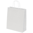 TORBA PAPIEROWA BIAŁA GŁADKA 25x11x32 cm